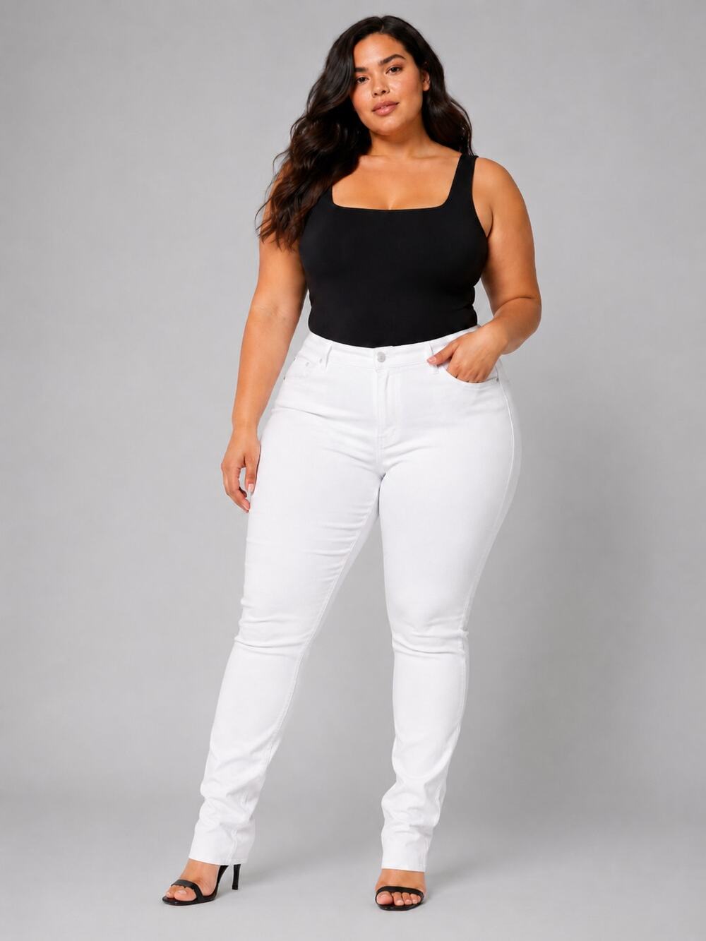 Good American Good Legs Skinny Jeans White Size 26 Plus NWT 35” Inseam